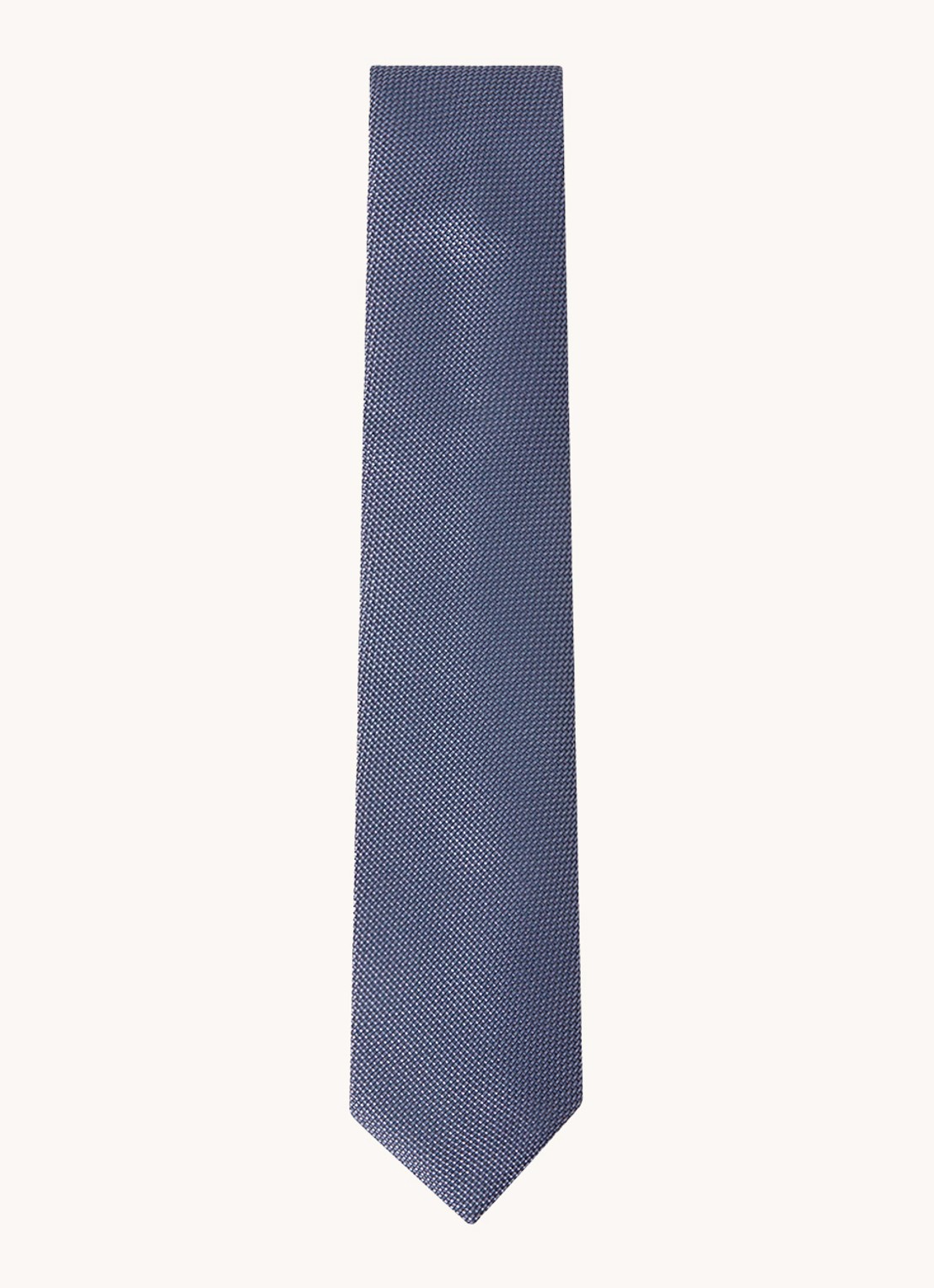 Reiss Ceremony stropdas in zijdeblend met microdessin - voorkant 3 donkerblauw