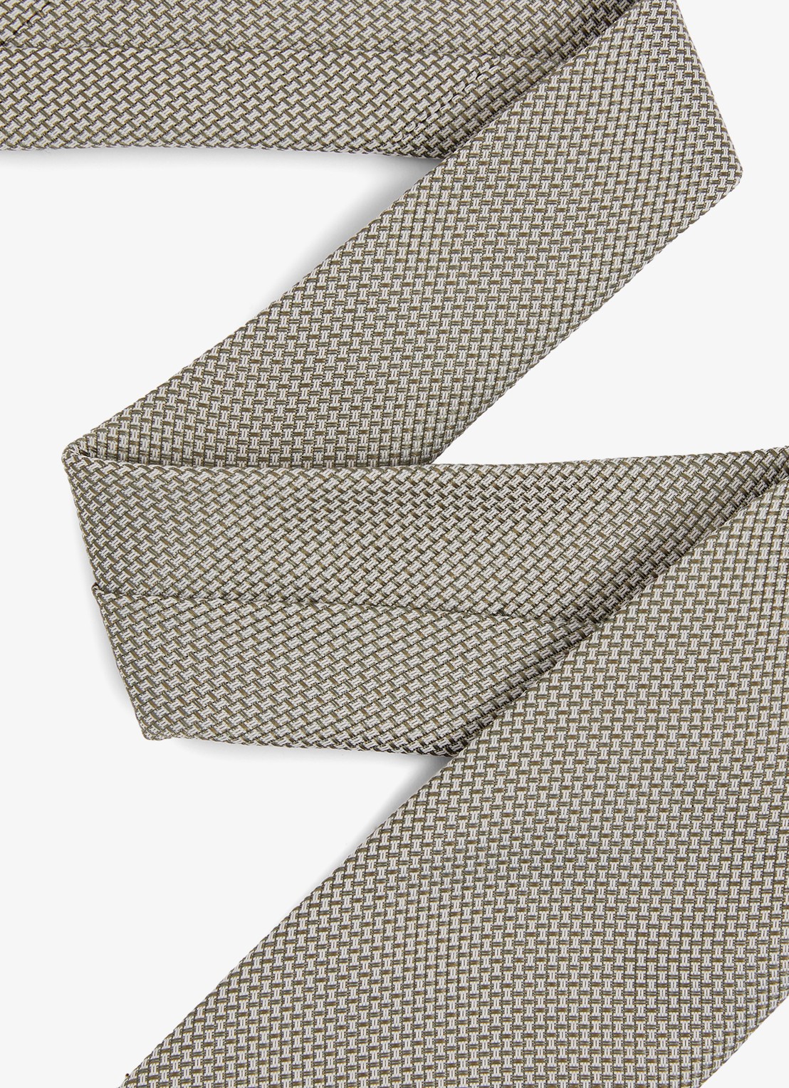 Reiss Ceremony stropdas in zijdeblend met microdessin - detail 4 beige