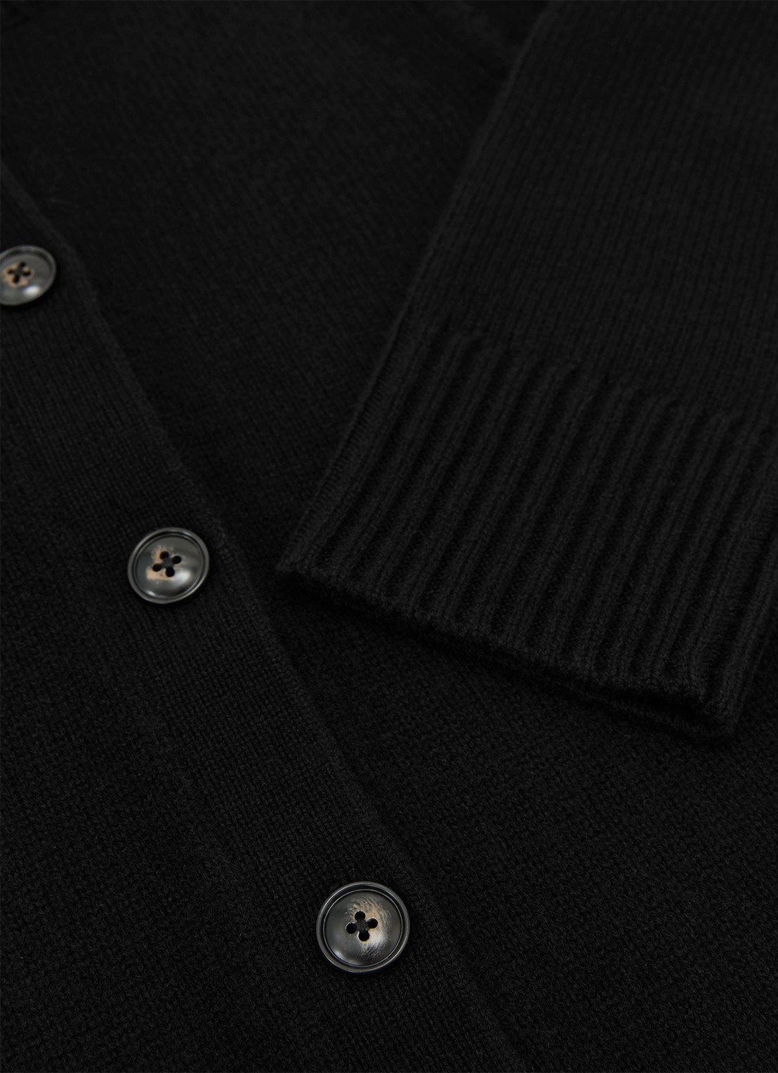 Reiss Charly grofgebreid vest met col - detail 4 zwart