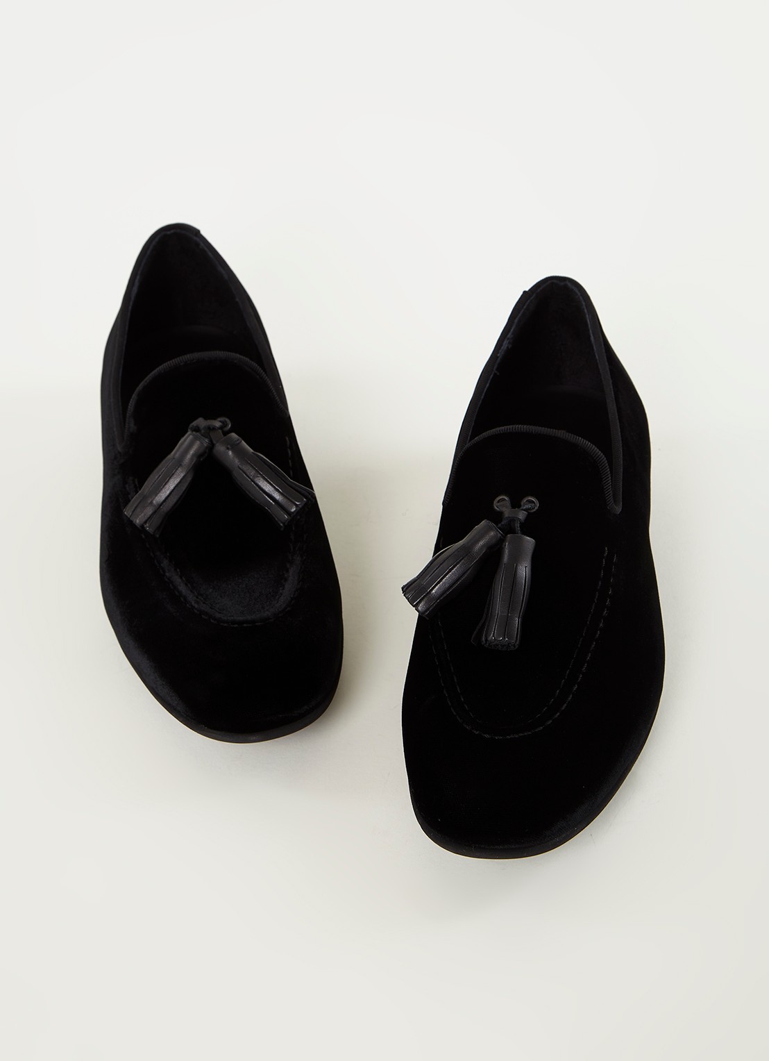 Reiss Chase loafer van fluweel - detail 2 zwart