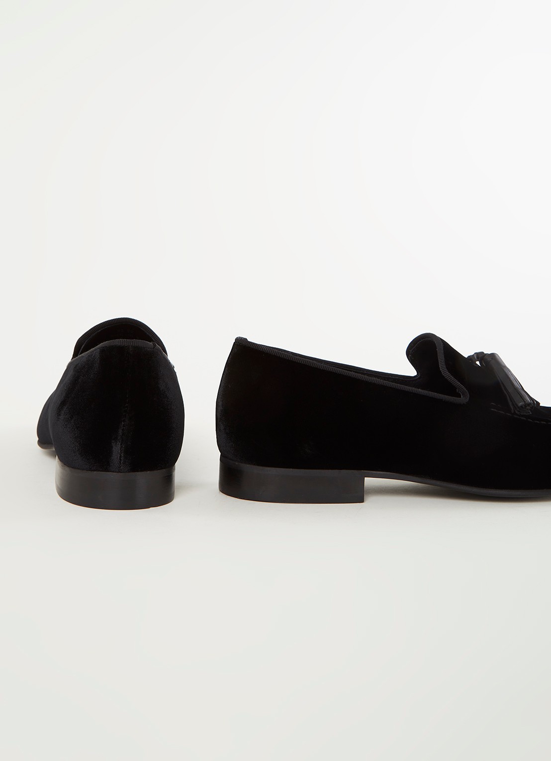 Reiss Chase loafer van fluweel - detail 3 zwart