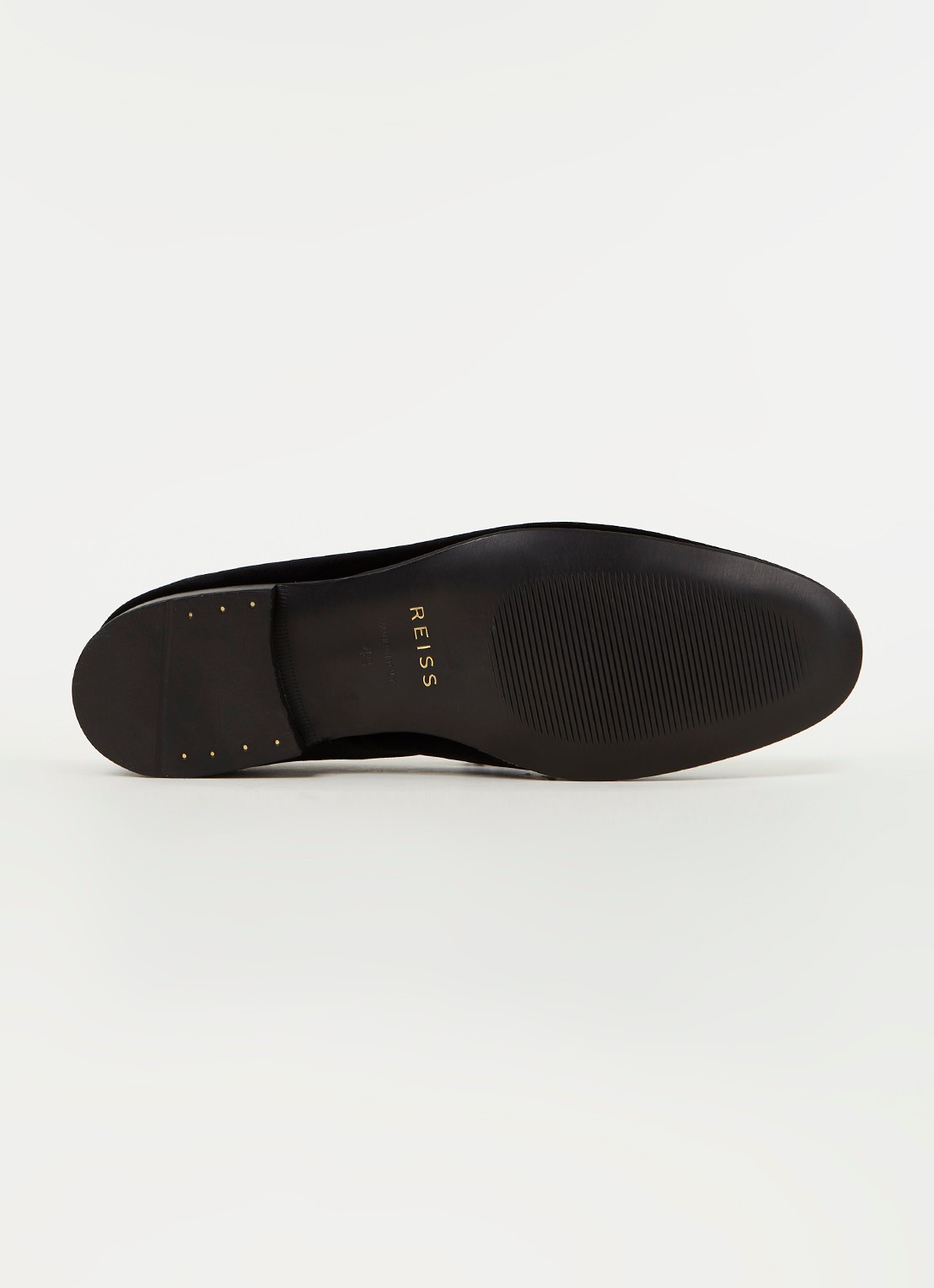 Reiss Chase loafer van fluweel - detail 4 zwart