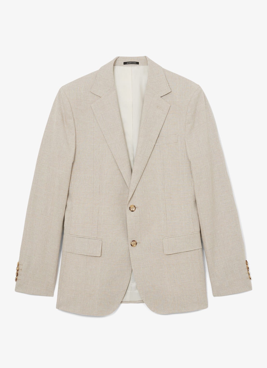 Reiss Cheltenham regular fit colbert in linnenblend - voorkant bruin