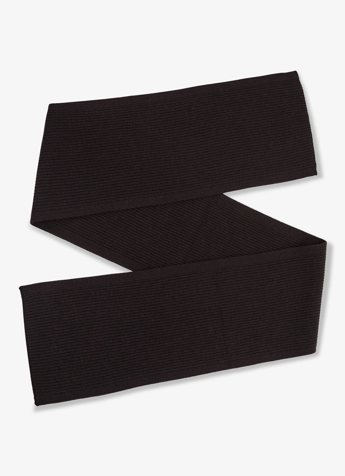 Reiss Chesterfield ribgebreide sjaal van merino wol - voorkant 4 donkerbruin