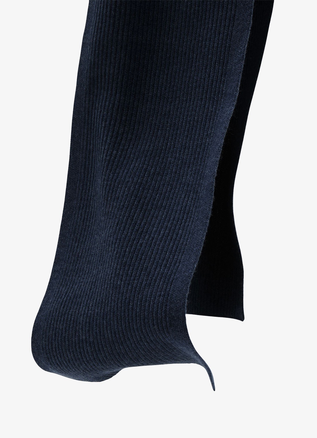 Reiss Chesterfield ribgebreide sjaal van merino wol - detail 3 donkerblauw