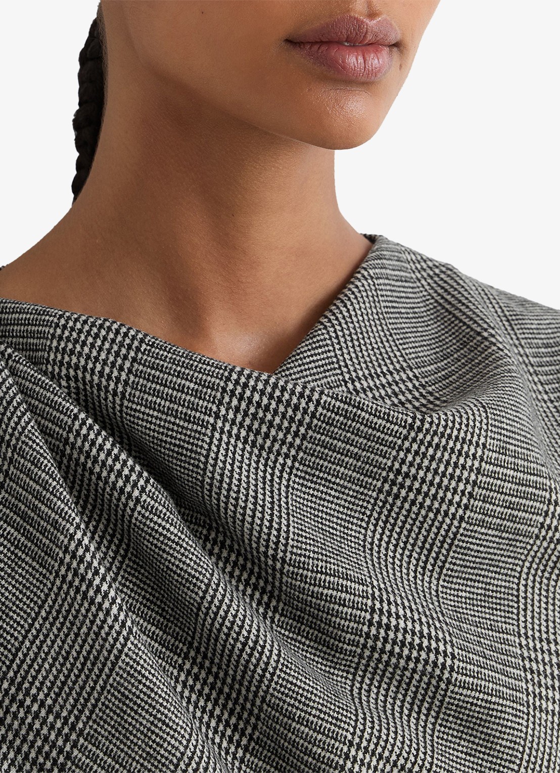 Reiss Clara midi jurk in wolblend - detail 5 grijs
