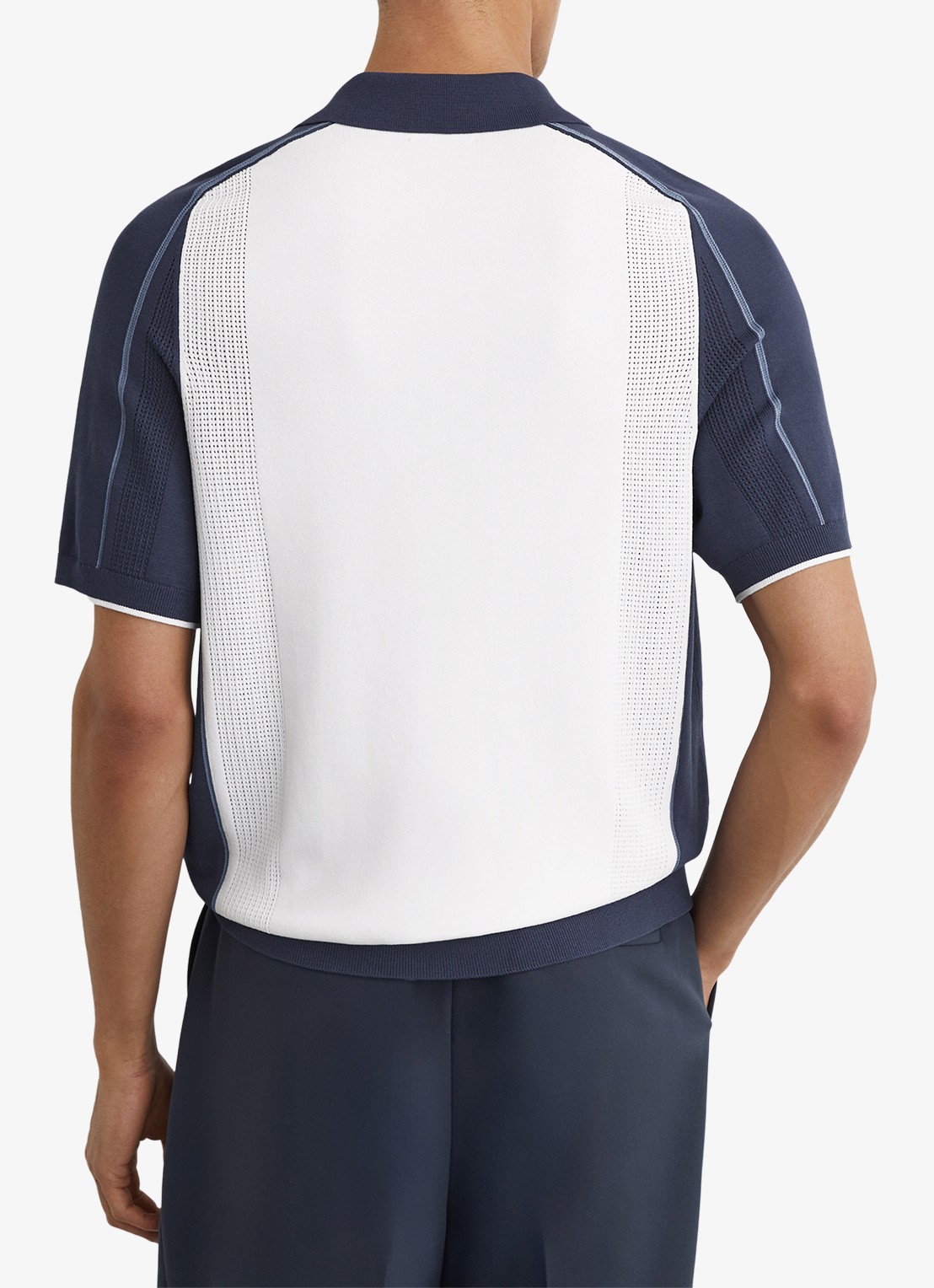 Reiss Claremont polo met structuur - achterkant 6 wit