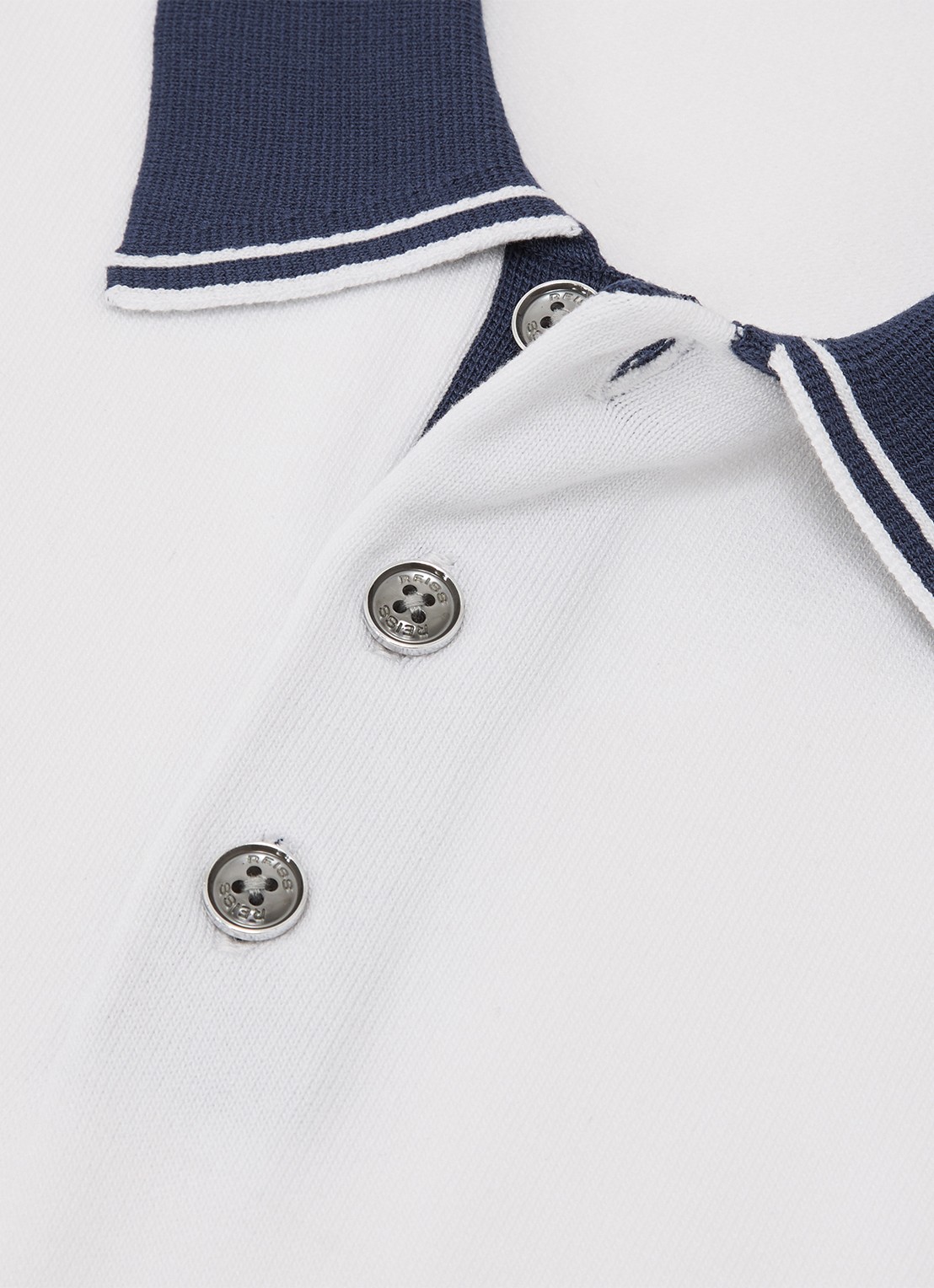 Reiss Claremont polo met structuur - detail 5 wit