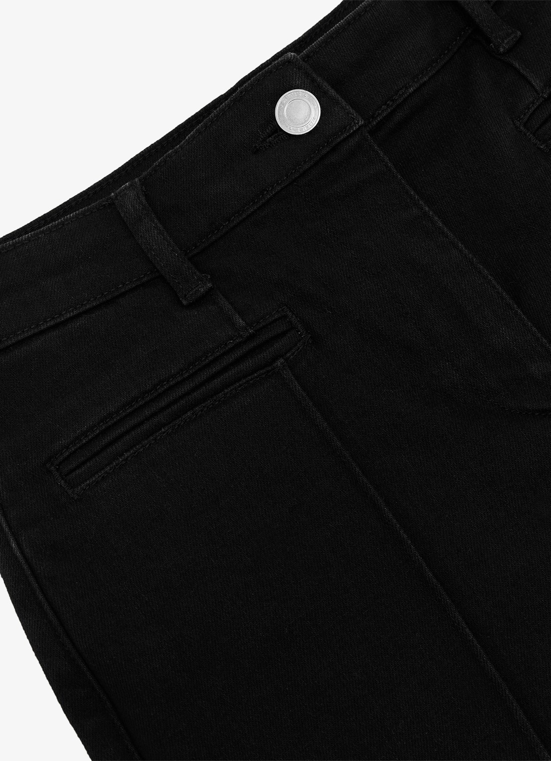 Reiss Claude high waist flared fit jeans met paspelzakken - detail 5 zwart