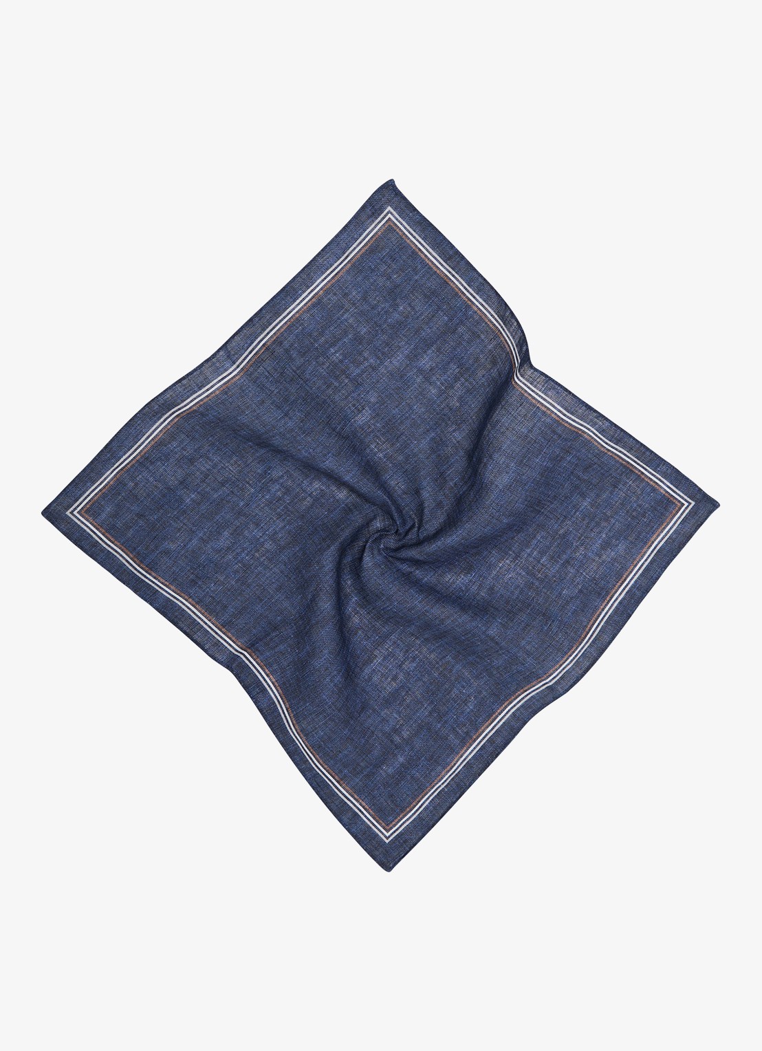 Reiss Claudio pochet van linnen - voorkant 3 blauw