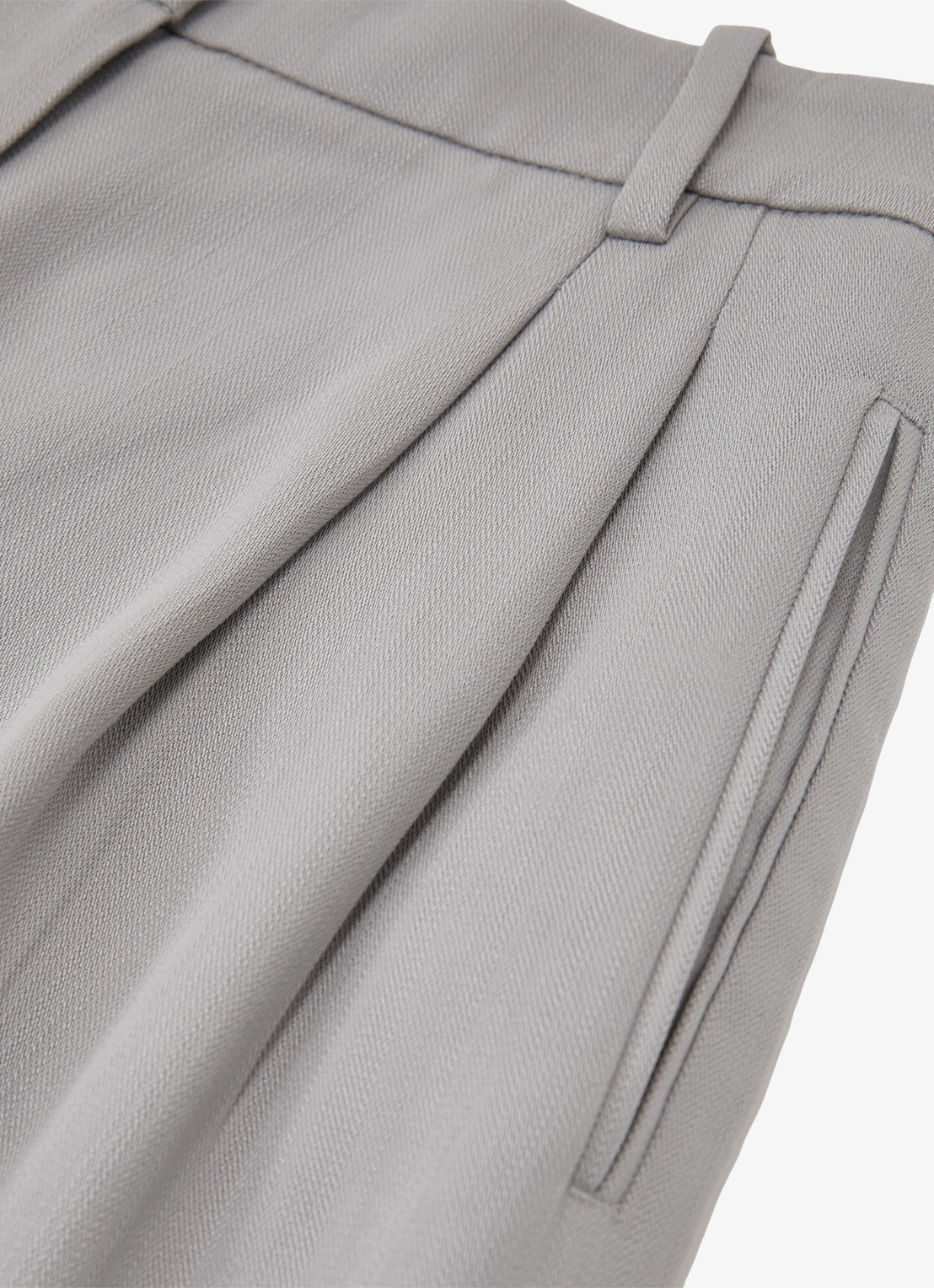 Reiss Clay high waist tapered fit pantalon van lyocell - detail 7 grijs