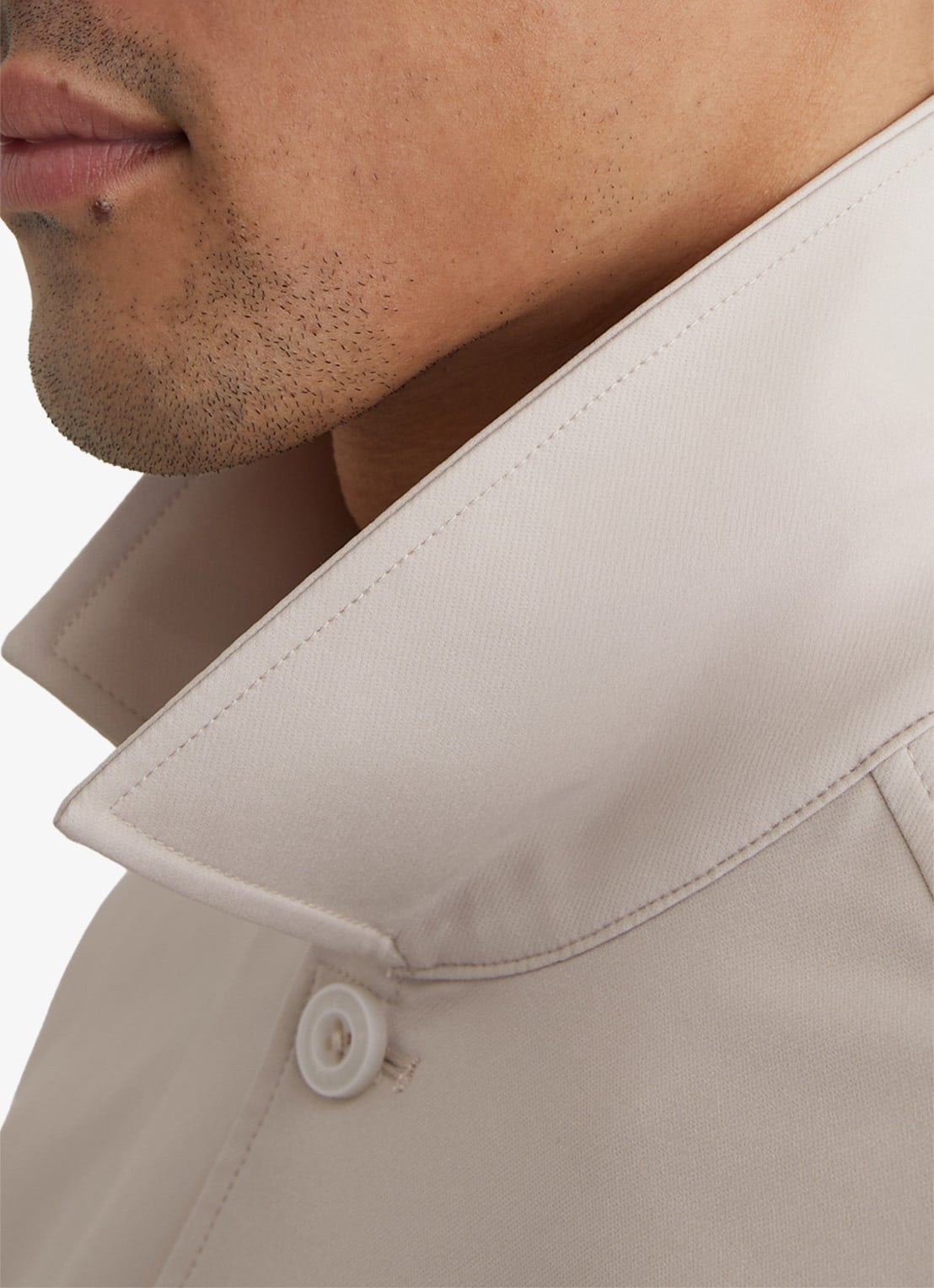 Reiss Cleric regular fit overhemd met borstzakken - detail 5 stone / beige