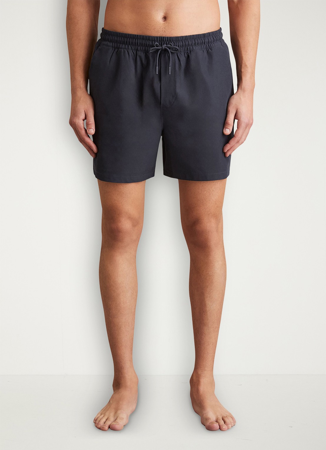 Reiss Cliff zwembroek met trekkoord - detail donkerblauw
