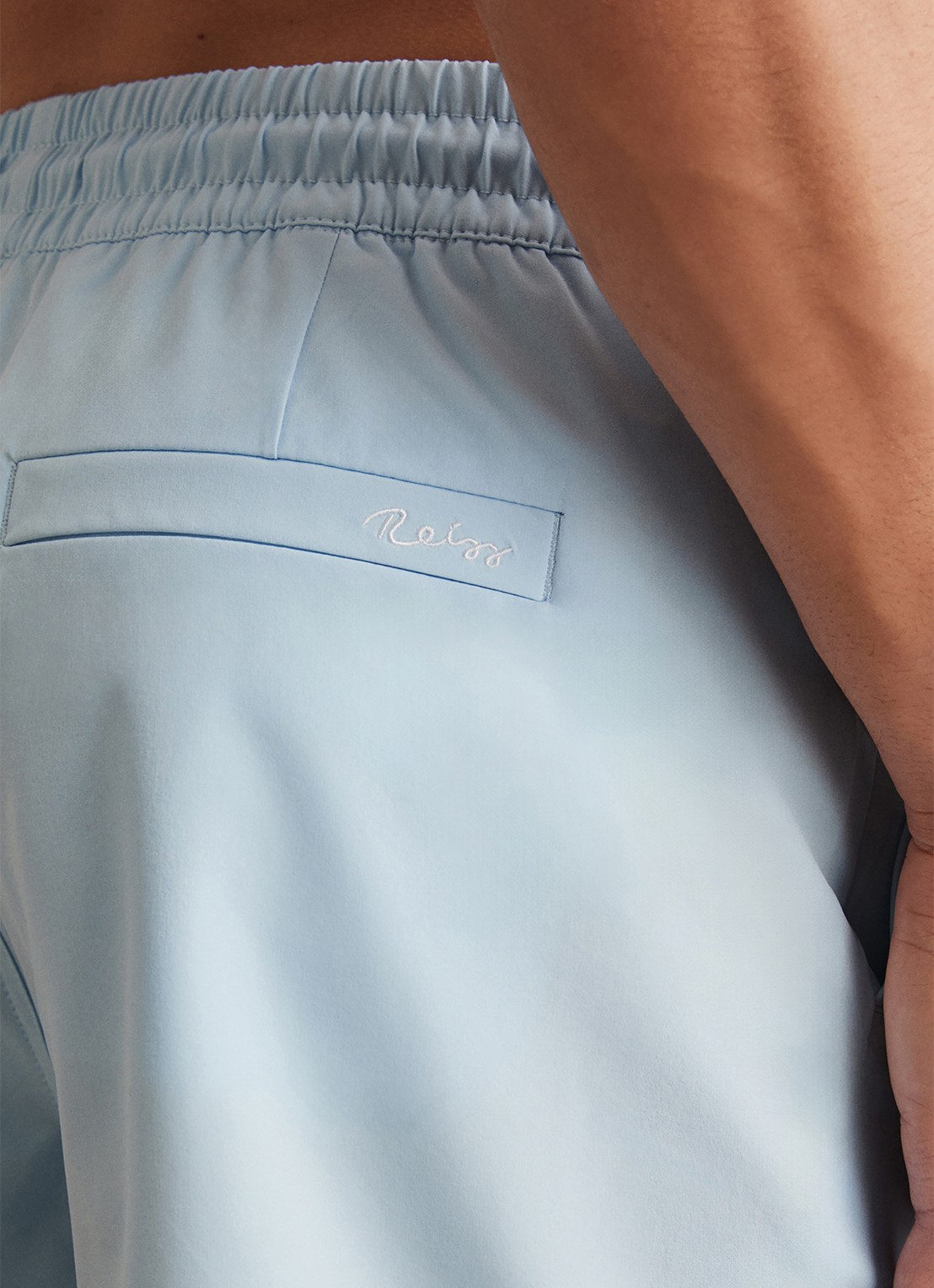 Reiss Cliff zwembroek met trekkoord - detail 6 lichtblauw