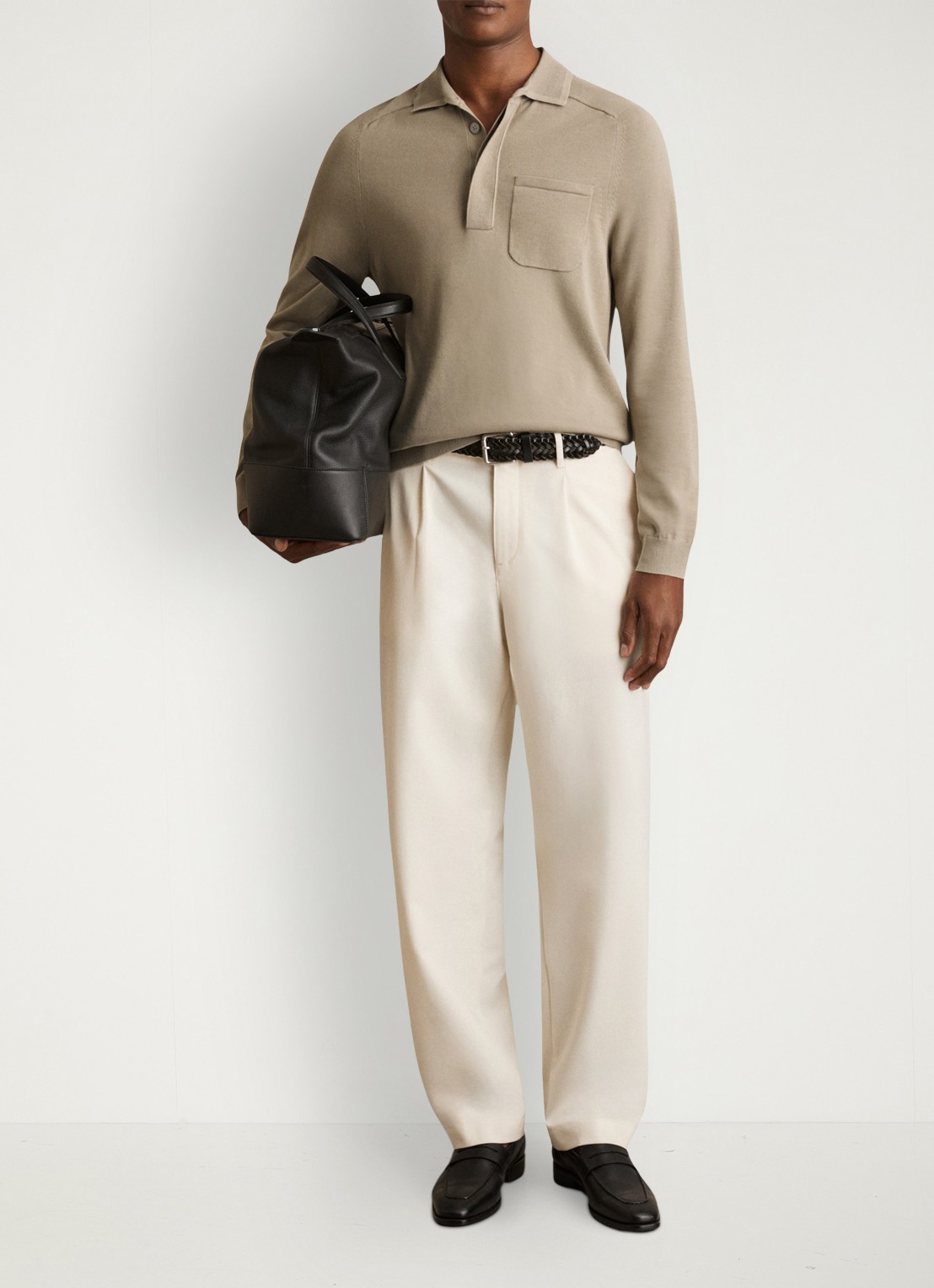 Reiss Clinton regular fit polo met borstzak - voorkant 4 lichtgroen