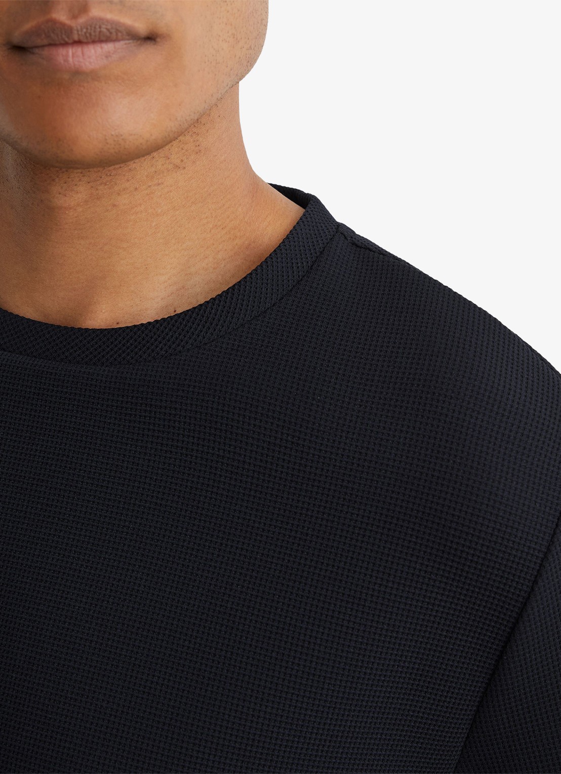 Reiss Cole T-shirt met structuur - detail 5 navy / blauw