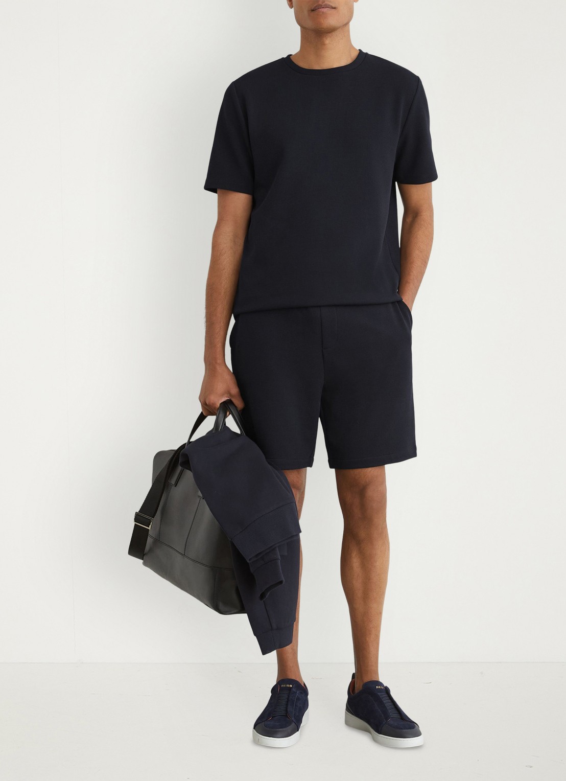 Reiss Cole T-shirt met structuur - detail 6 navy / blauw