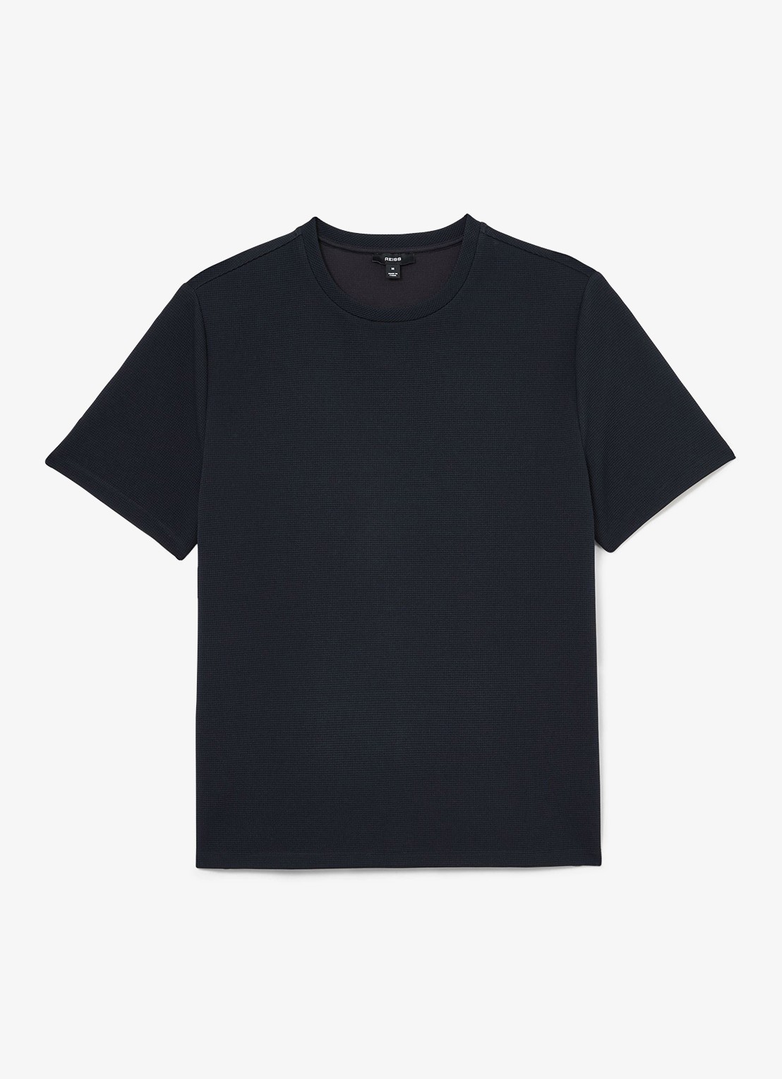 Reiss Cole T-shirt met structuur - voorkant 2 navy / blauw