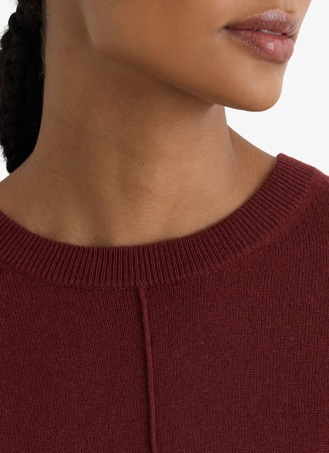 Reiss Colette fijngebreide trui in kasjmierblend - detail 5 donkerrood