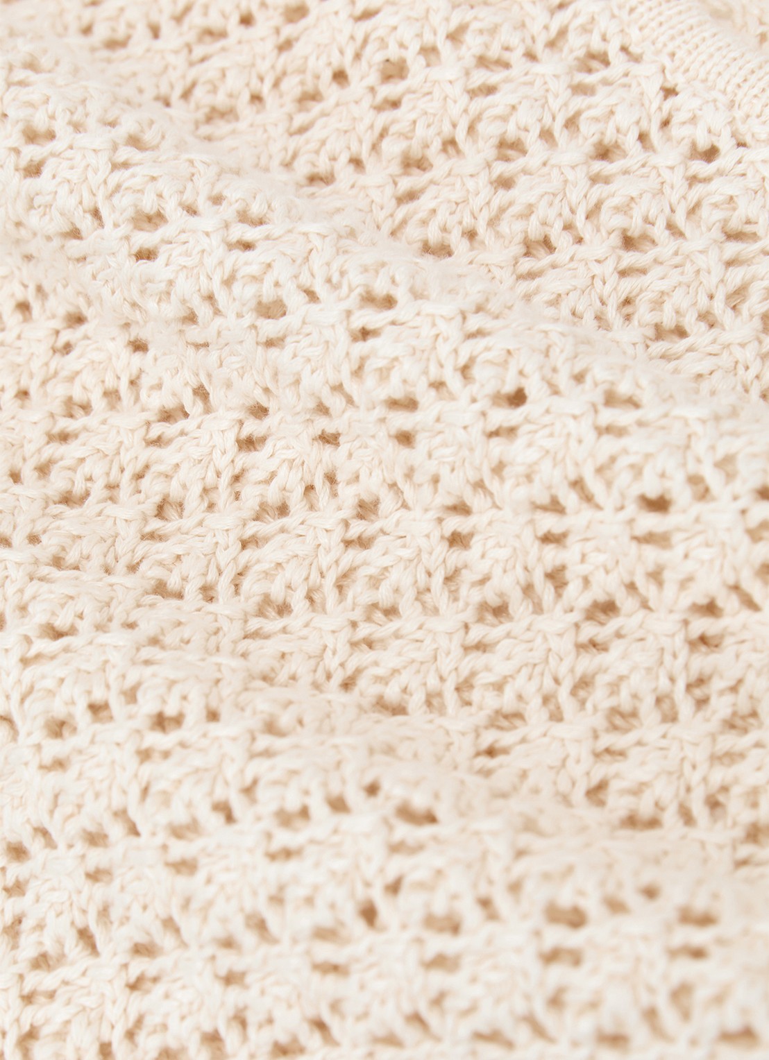 Reiss Colette grofgebreide top van linnen - detail 5 creme