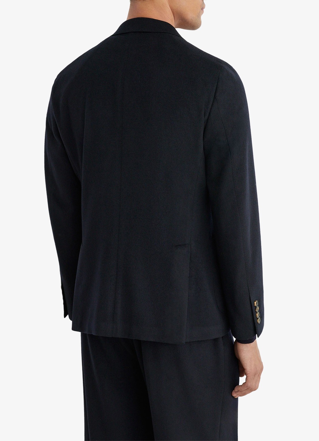 Reiss Collin fitted colbert in wolblend met opgestikte zakken - achterkant 7 navy / blauw