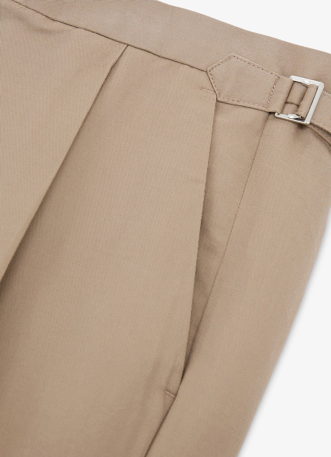 Reiss Com tapered fit pantalon in linnenblend - detail 6 beige