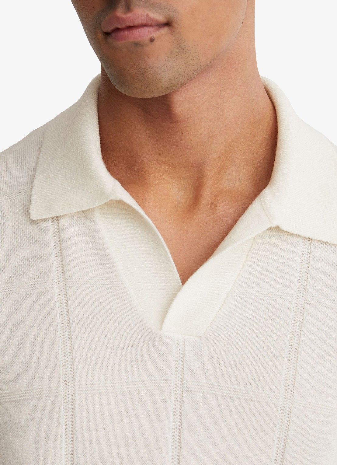 Reiss Compton fijngebreide trui met structuur - detail 2 wit