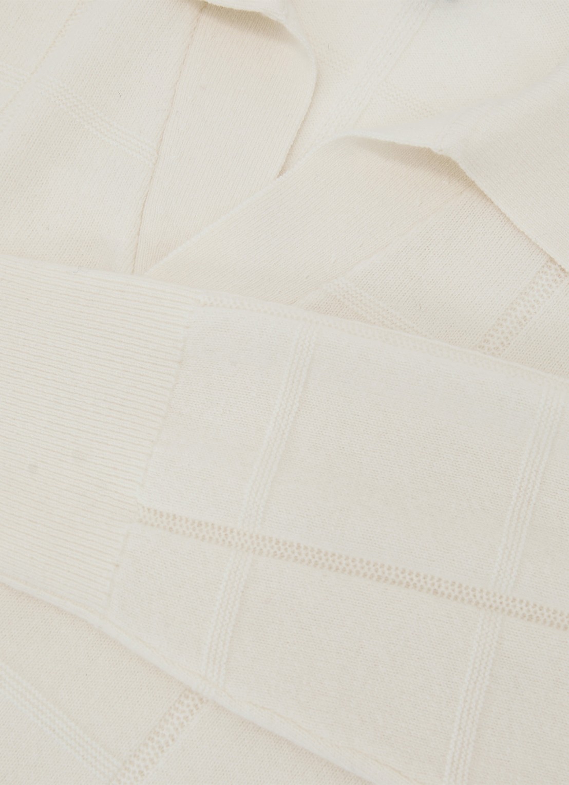 Reiss Compton fijngebreide trui met structuur - detail 3 wit