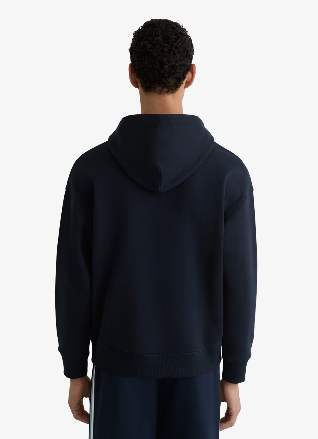 Reiss Conlin hoodie met borduring - achterkant 6 donkerblauw