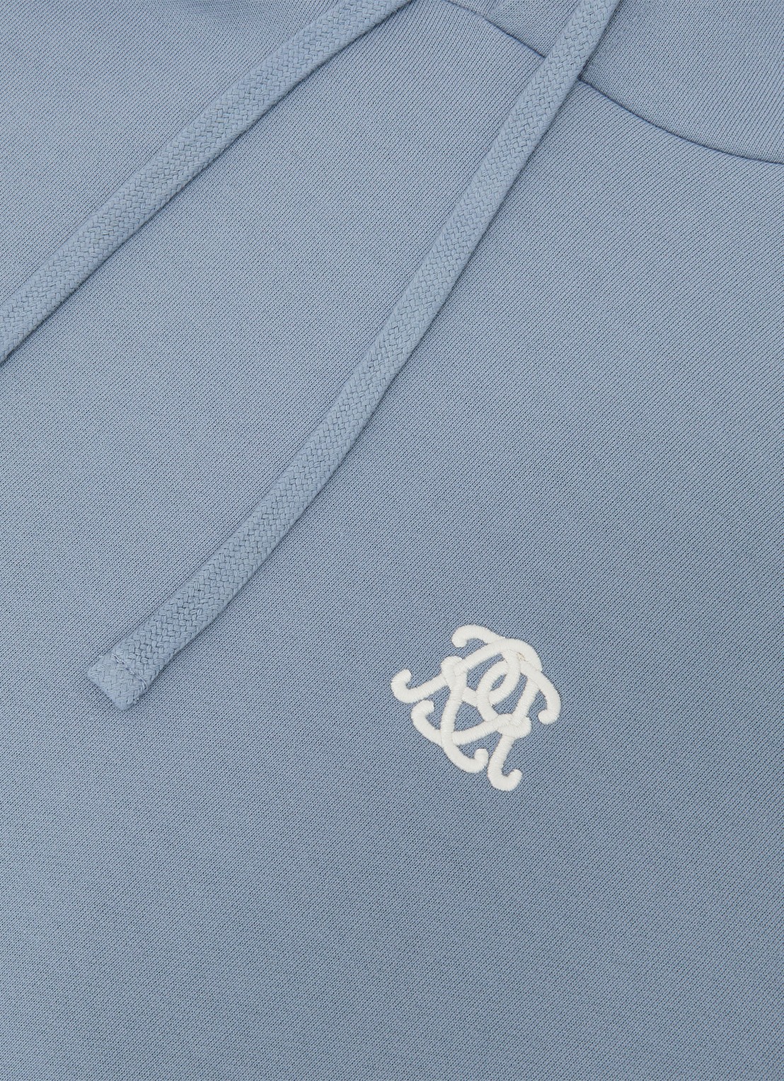 Reiss Conlin hoodie met borduring - detail 5 lichtblauw