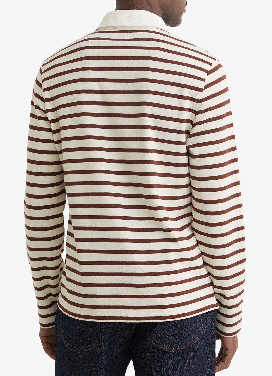 Reiss Conners regular fit polo met streepprint - achterkant 7 multicolor