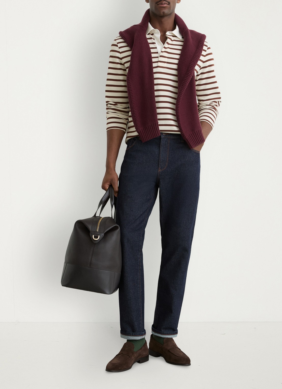 Reiss Conners regular fit polo met streepprint - voorkant 2 multicolor
