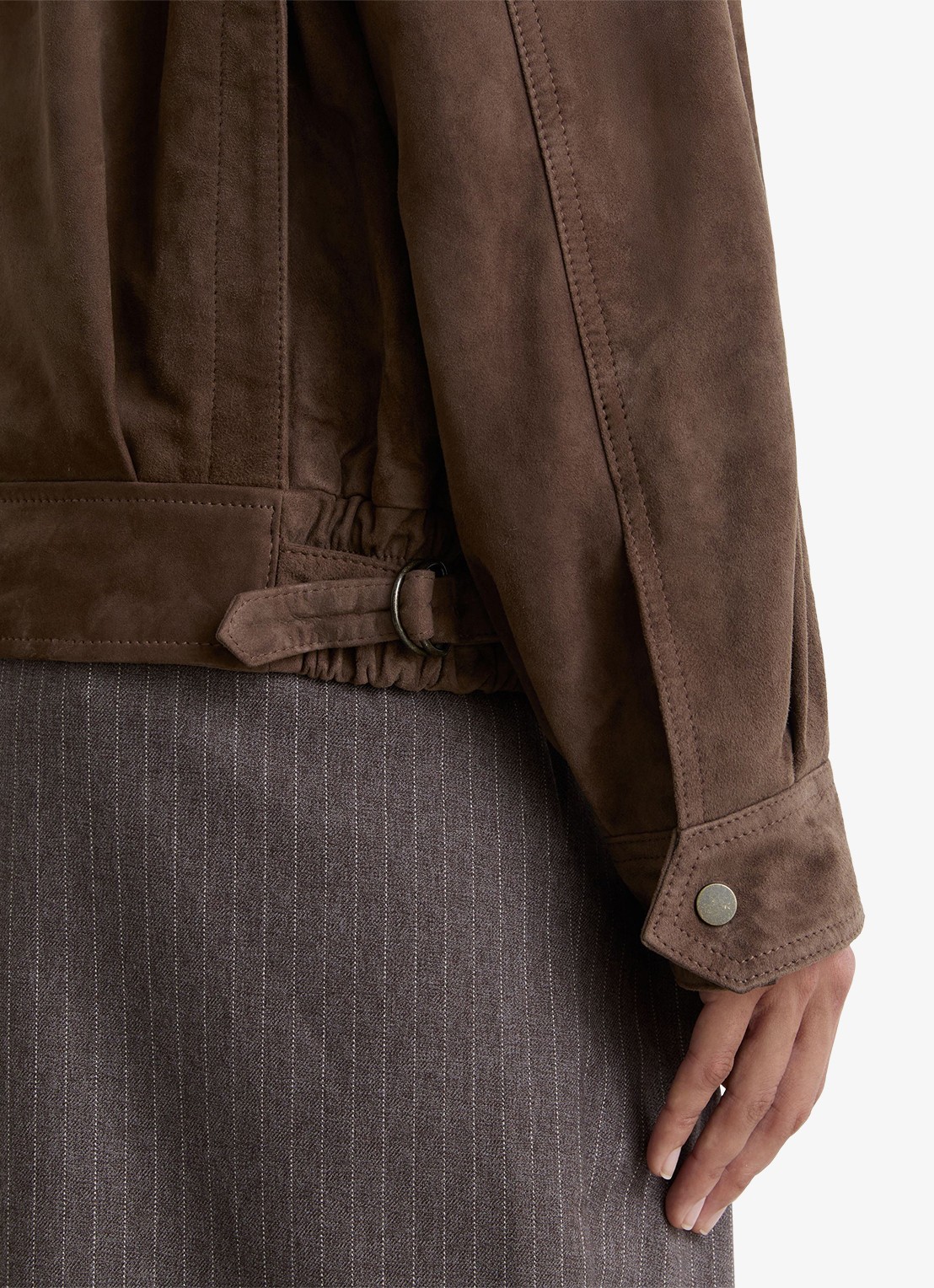 Reiss Cooper jack van geitensuède  - detail 4 bruin