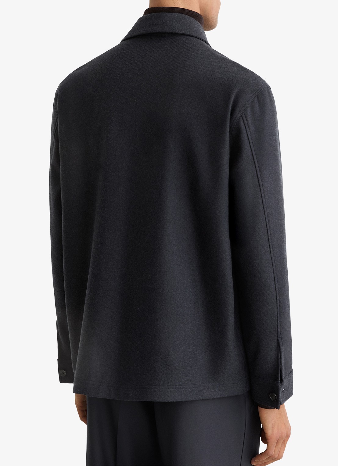 Reiss Cooper overshirt  met borstzak - achterkant donkerblauw
