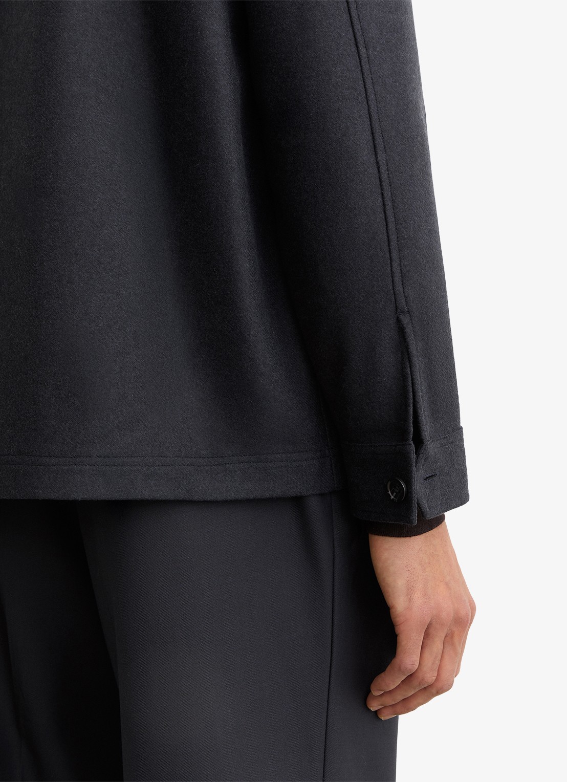 Reiss Cooper overshirt  met borstzak - detail 6 donkerblauw
