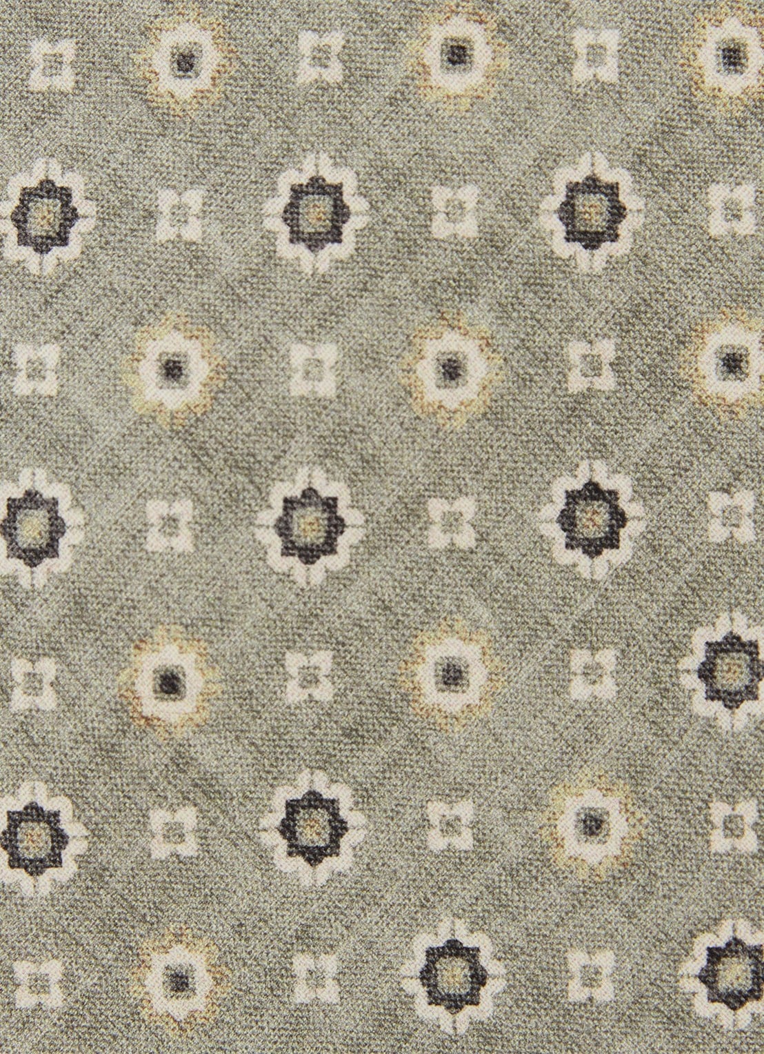 Reiss Cosimo stropdas van zijde met print - detail 3 lindegroen