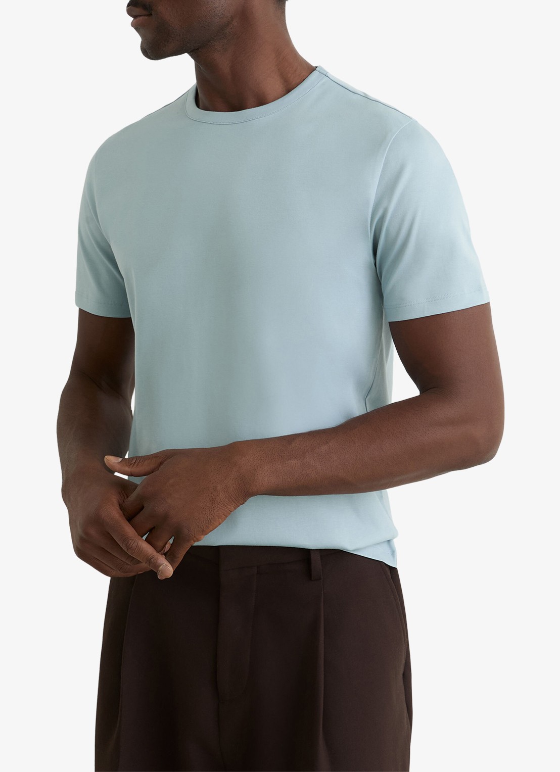 Reiss Count T-shirt met ronde hals - detail blauw