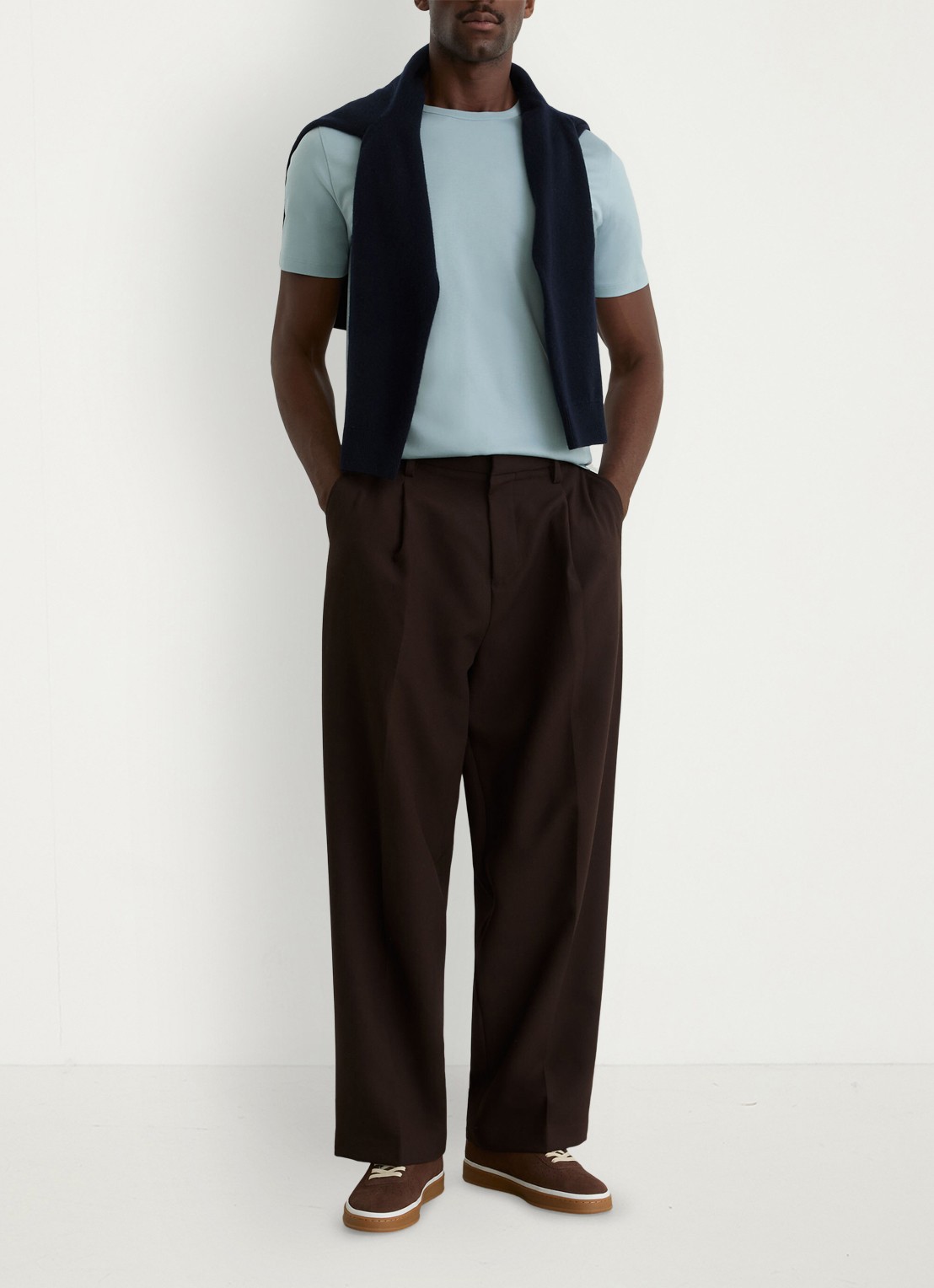 Reiss Count T-shirt met ronde hals - voorkant 5 blauw