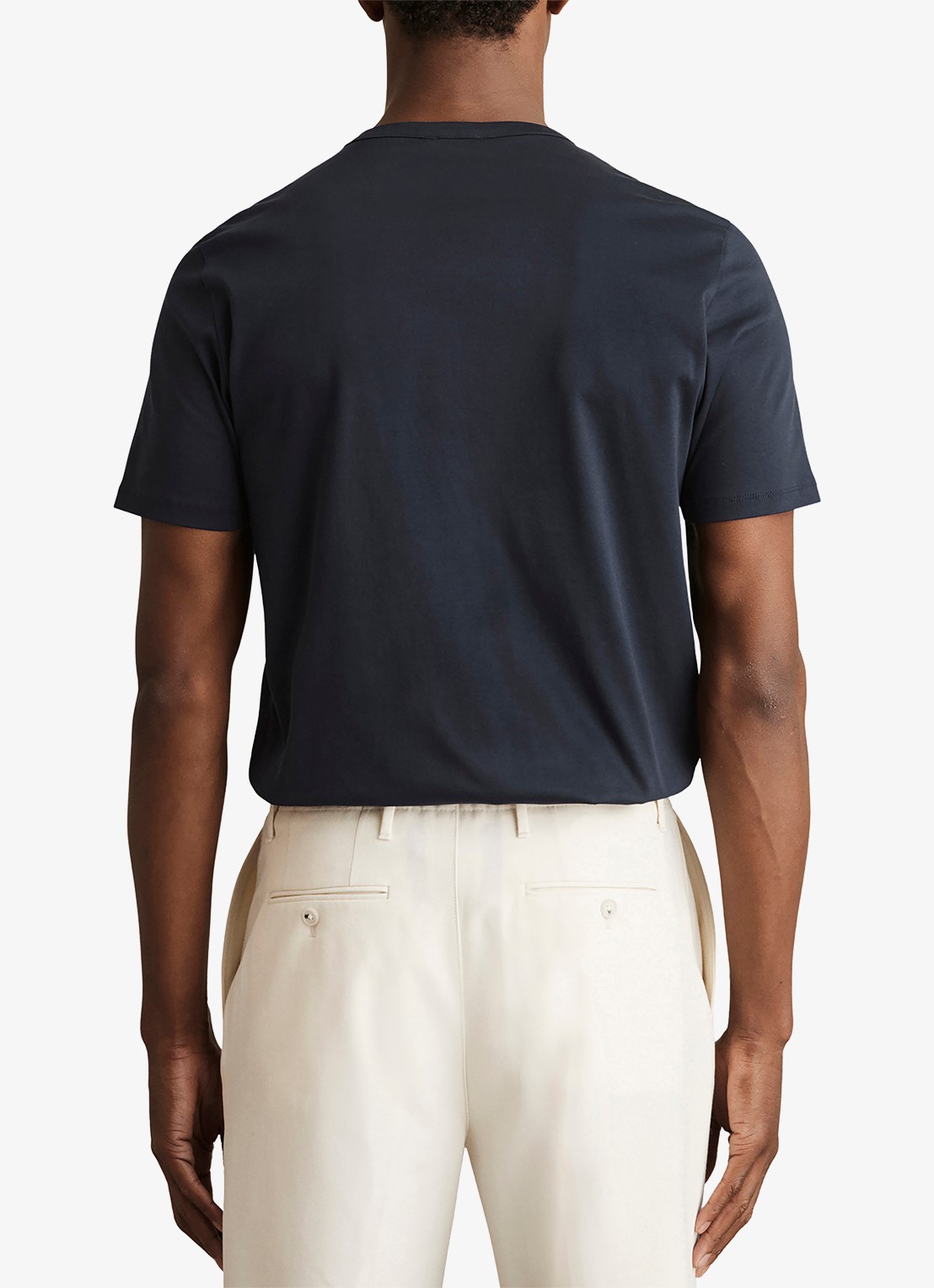 Reiss Count T-shirt met stretch - achterkant 3 donkerblauw