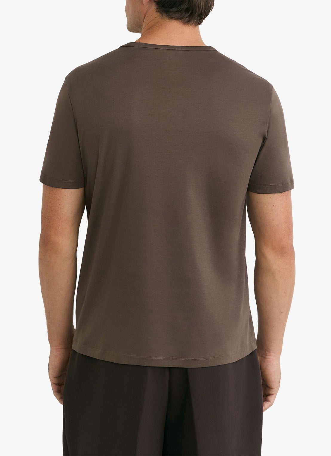 Reiss Count T-shirt met stretch - achterkant 4 taupe
