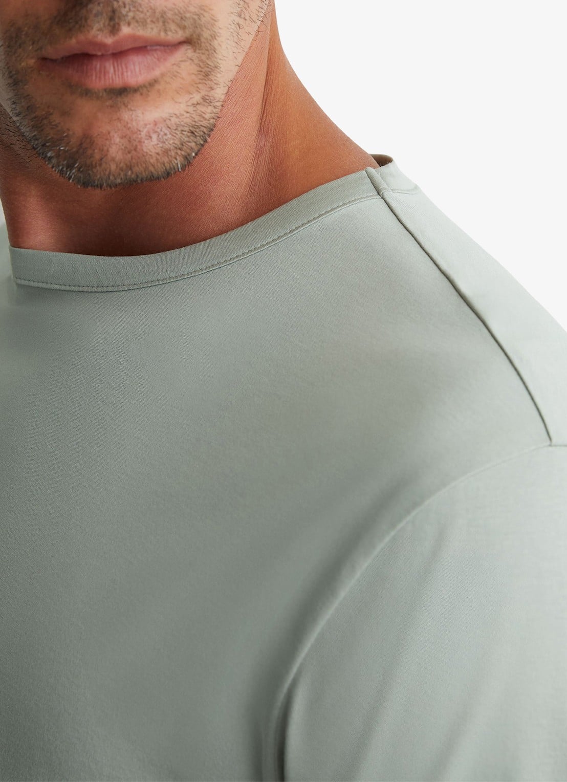 Reiss Count T-shirt met stretch - detail 2 lindegroen