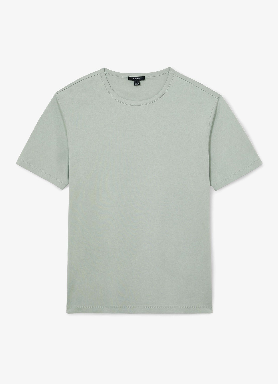 Reiss Count T-shirt met stretch - voorkant 4 lindegroen