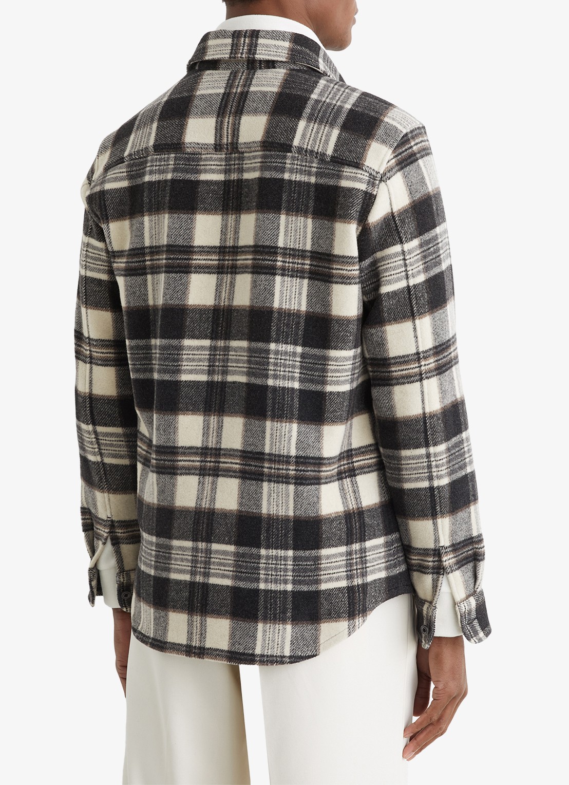 Reiss Crosby overshirt in wolblend - achterkant 3 grijs