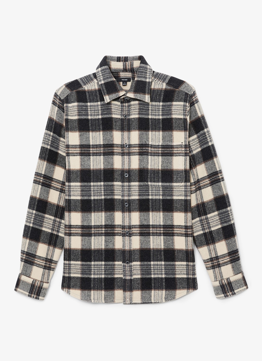 Reiss Crosby overshirt in wolblend - voorkant grijs