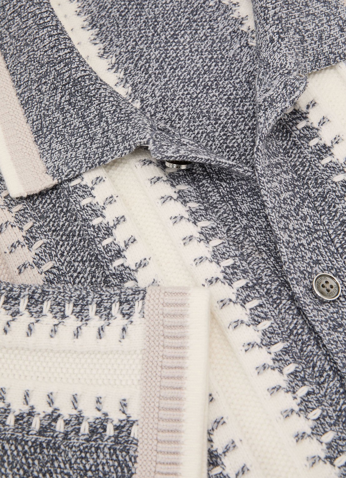 Reiss Dale regular fit overhemd met streepprint - detail 4 lichtblauw
