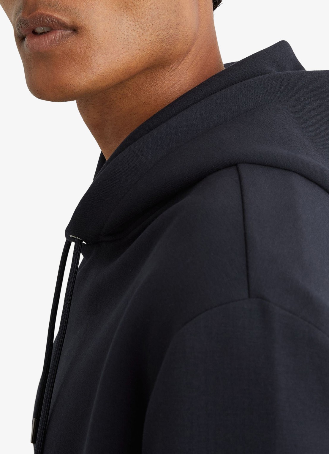 Reiss Dane hoodie met gemêleerd dessin - detail 5 navy / blauw