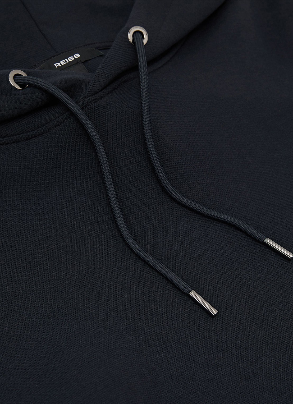 Reiss Dane hoodie met gemêleerd dessin - detail 6 navy / blauw