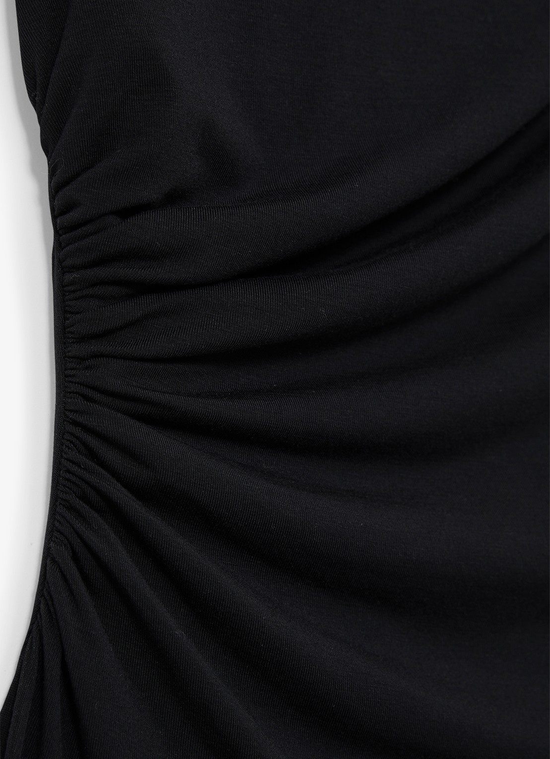 Reiss Dani mouwloze top met gedrapeerd detail - detail 3 black / zwart