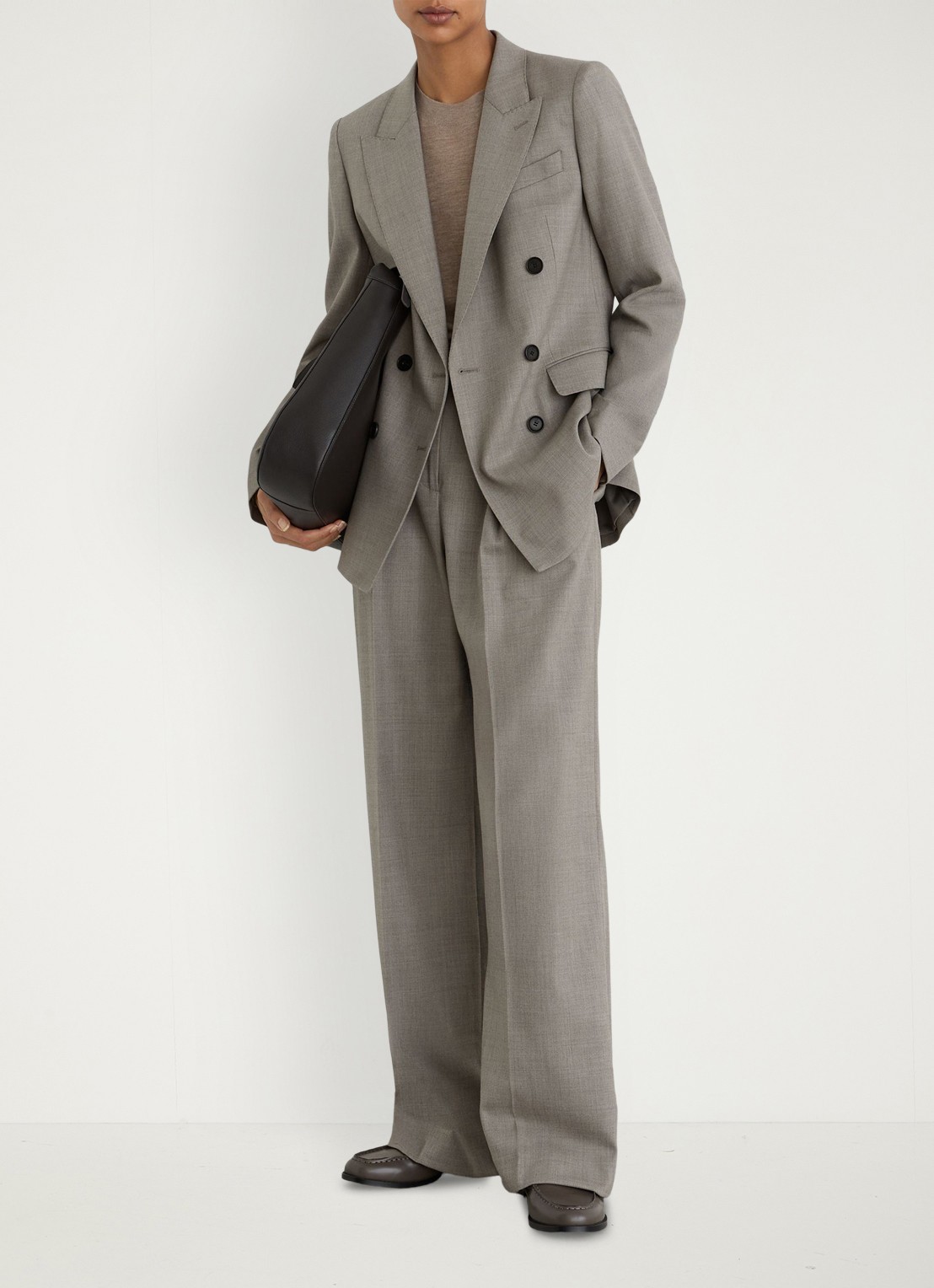 Reiss Darcy double-breasted blazer in wolblend - detail 5 grijsmele