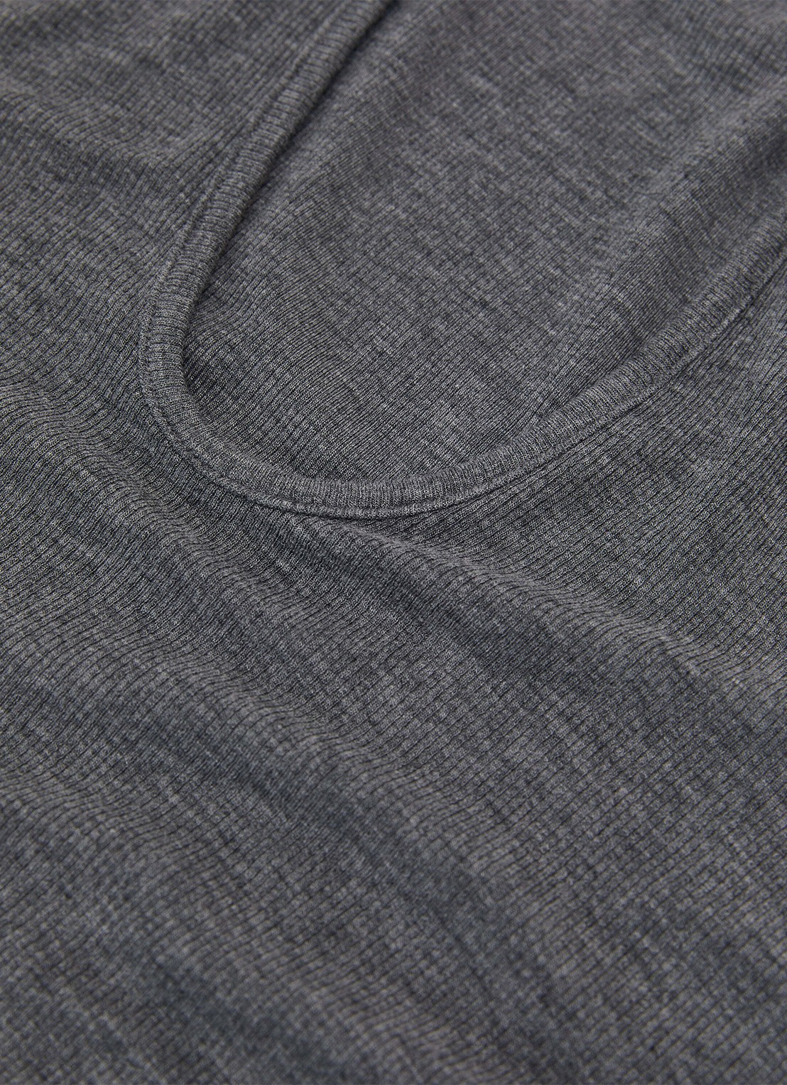 Reiss Daria slim fit polo met gemêleerd dessin - detail 4 middengrijs